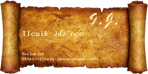 Ilcsik János névjegykártya