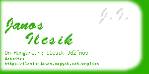 janos ilcsik business card